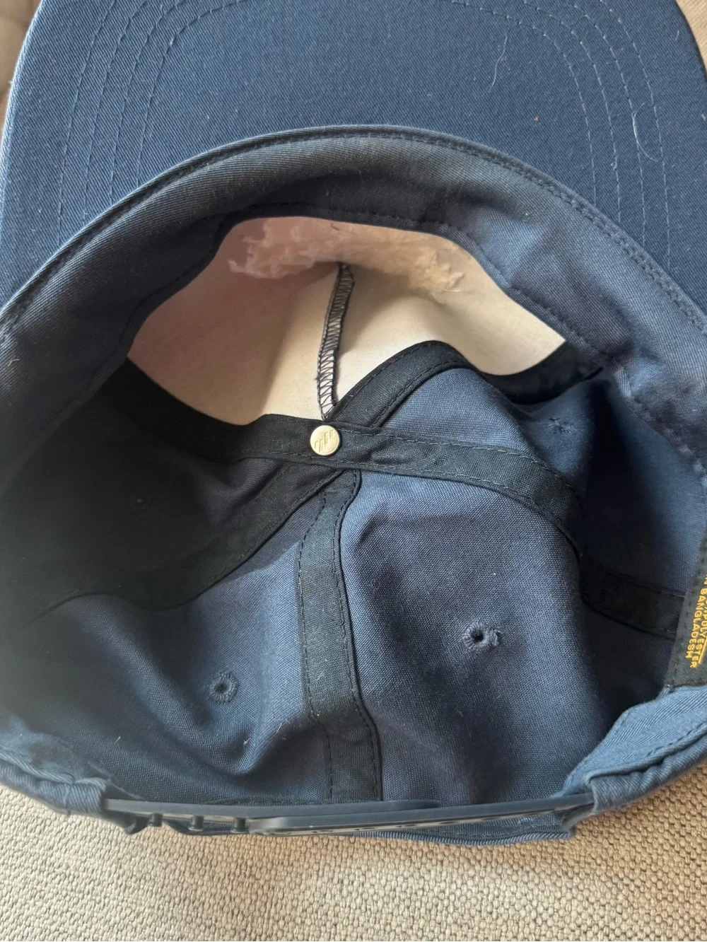 The Classic Navy Five-Panel Cap with White Embroidered Logo